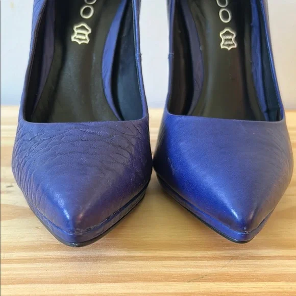 Aldo |Blue Textured Heels Elegant Stiletto Design sz 6 - Picture 8 of 9